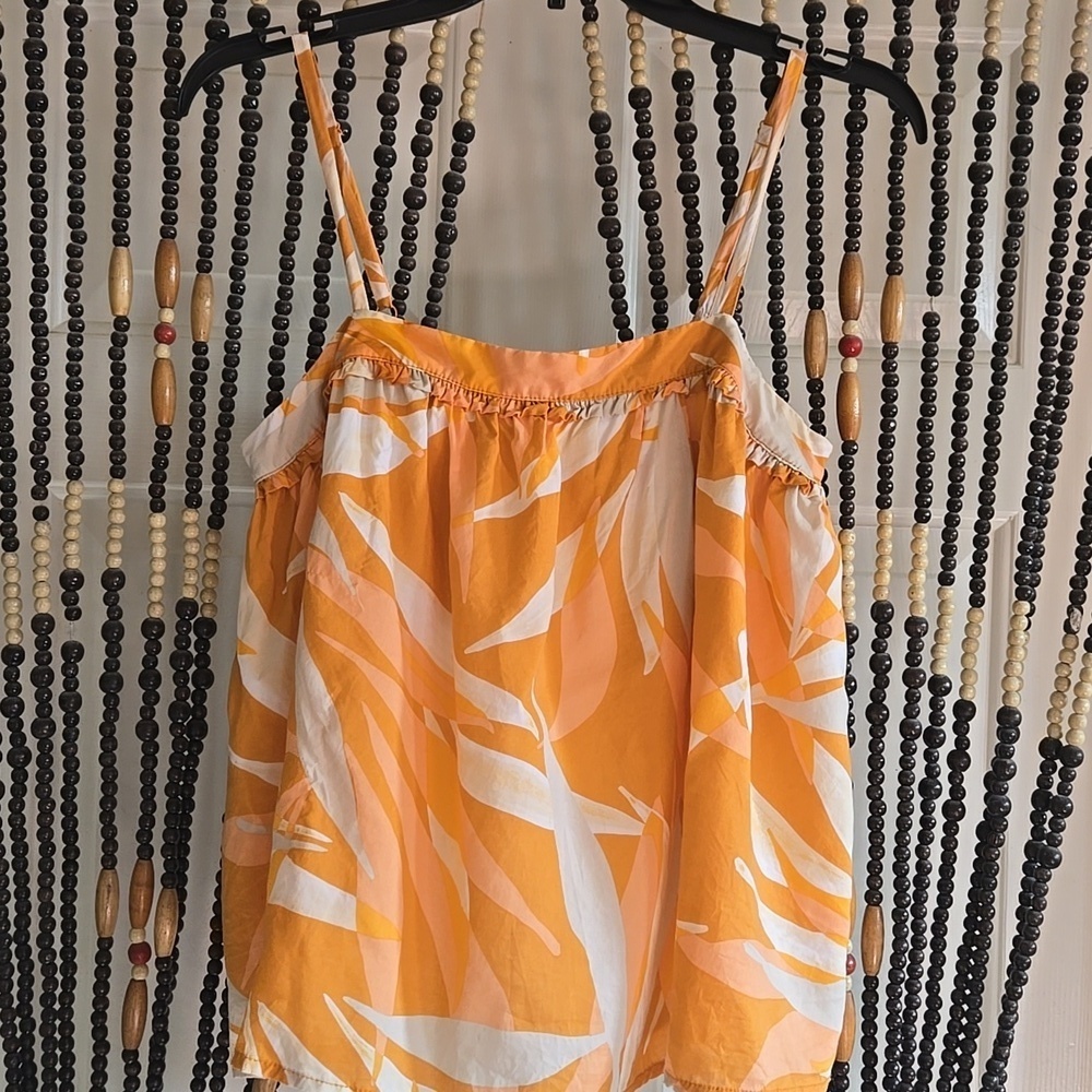 Orange and White Tank Top